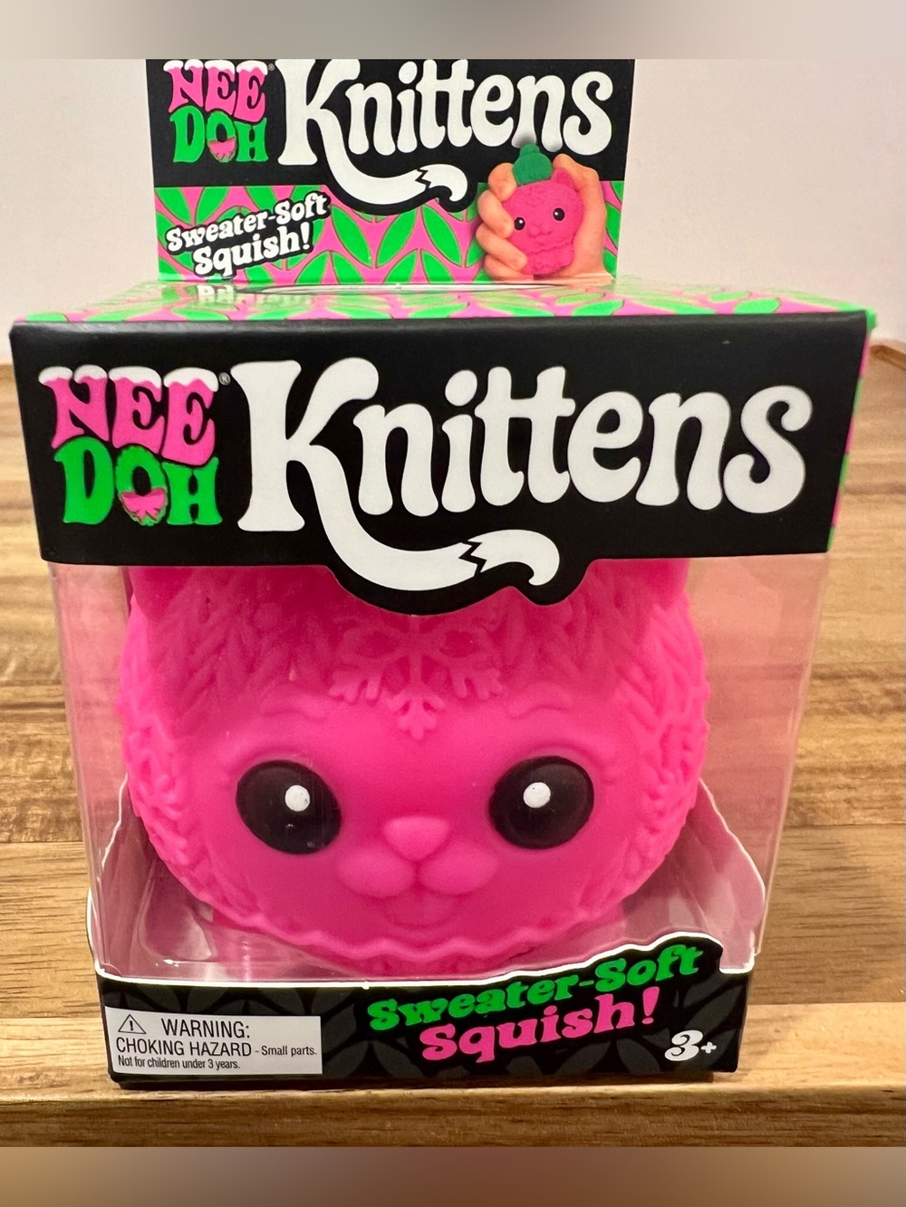 Knittens Sweater-Soft Squish Pink Plush Toy